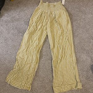 Kimchi Blue green and Cream Gingham Pants